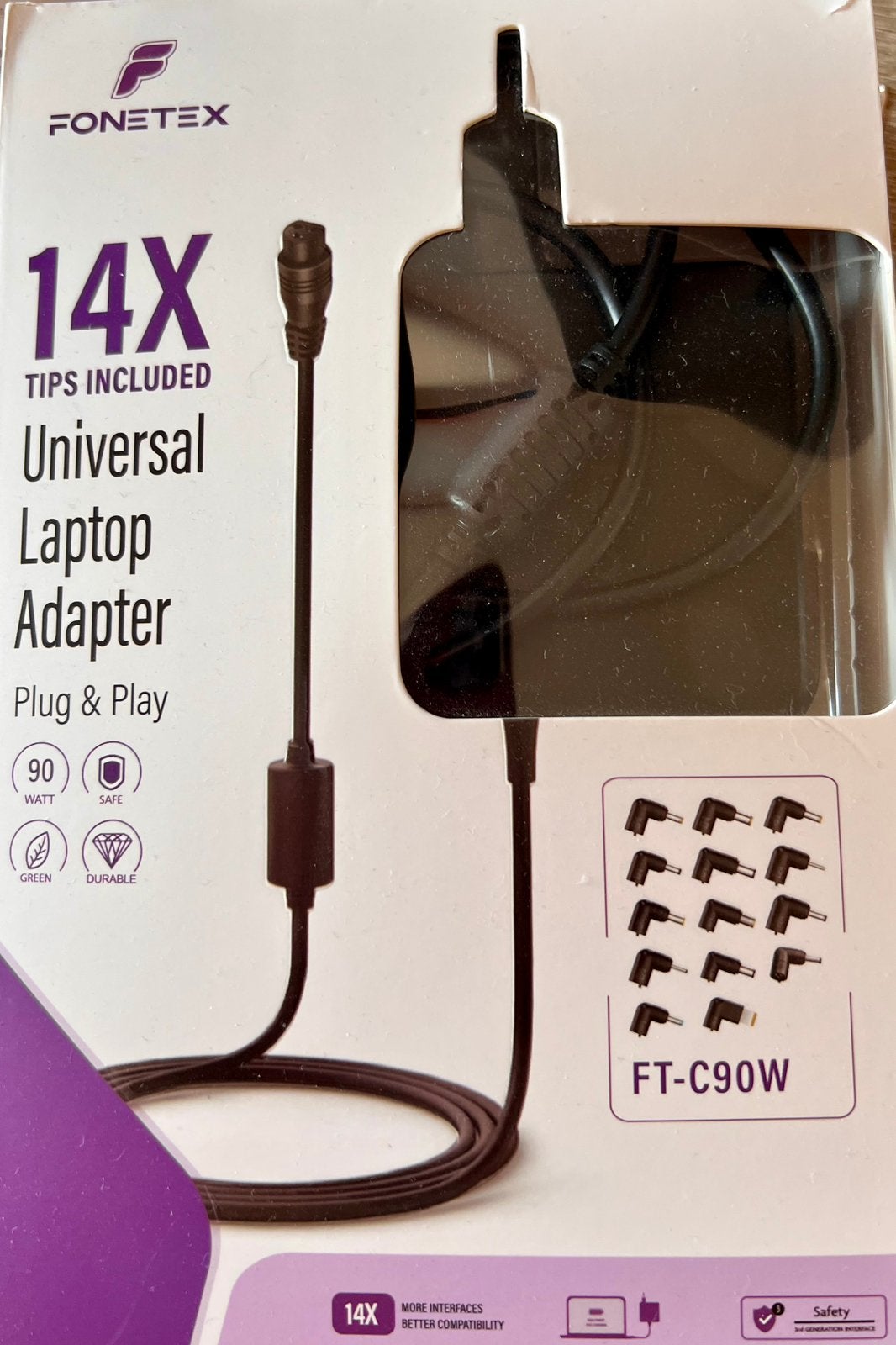 Z.g.a.n laptop adaptor met 13 verschillende oplaadstukjes, Computers en Software, Laptop-opladers, Ophalen of Verzenden, Zo goed als nieuw