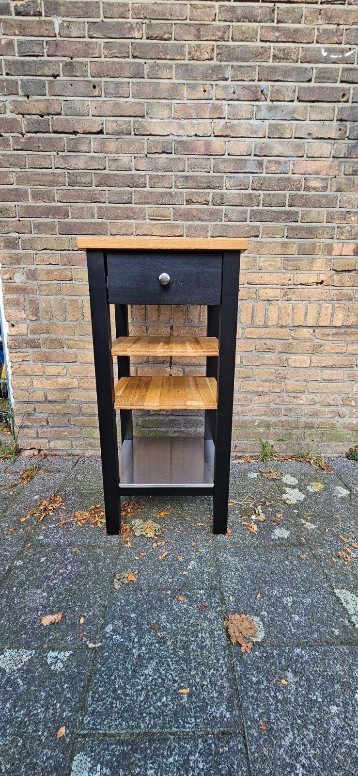IKEA Stenstorp Keukentrolley - Zwart/Hout met extra riggel, Huis en Inrichting, Keuken | Keukenbenodigdheden, Ophalen