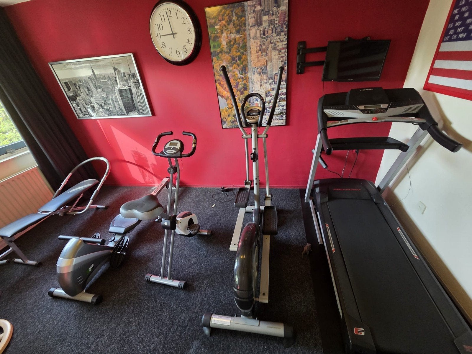 Complete Fitnessruimte: Crosstrainer, Hometrainer, Ophalen, Gebruikt, Crosstrainer