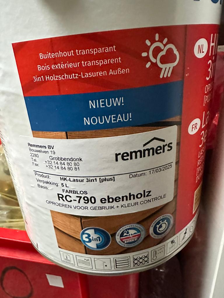 Remmers zwart, Zwart, Nieuw, Beits, Ophalen of Verzenden