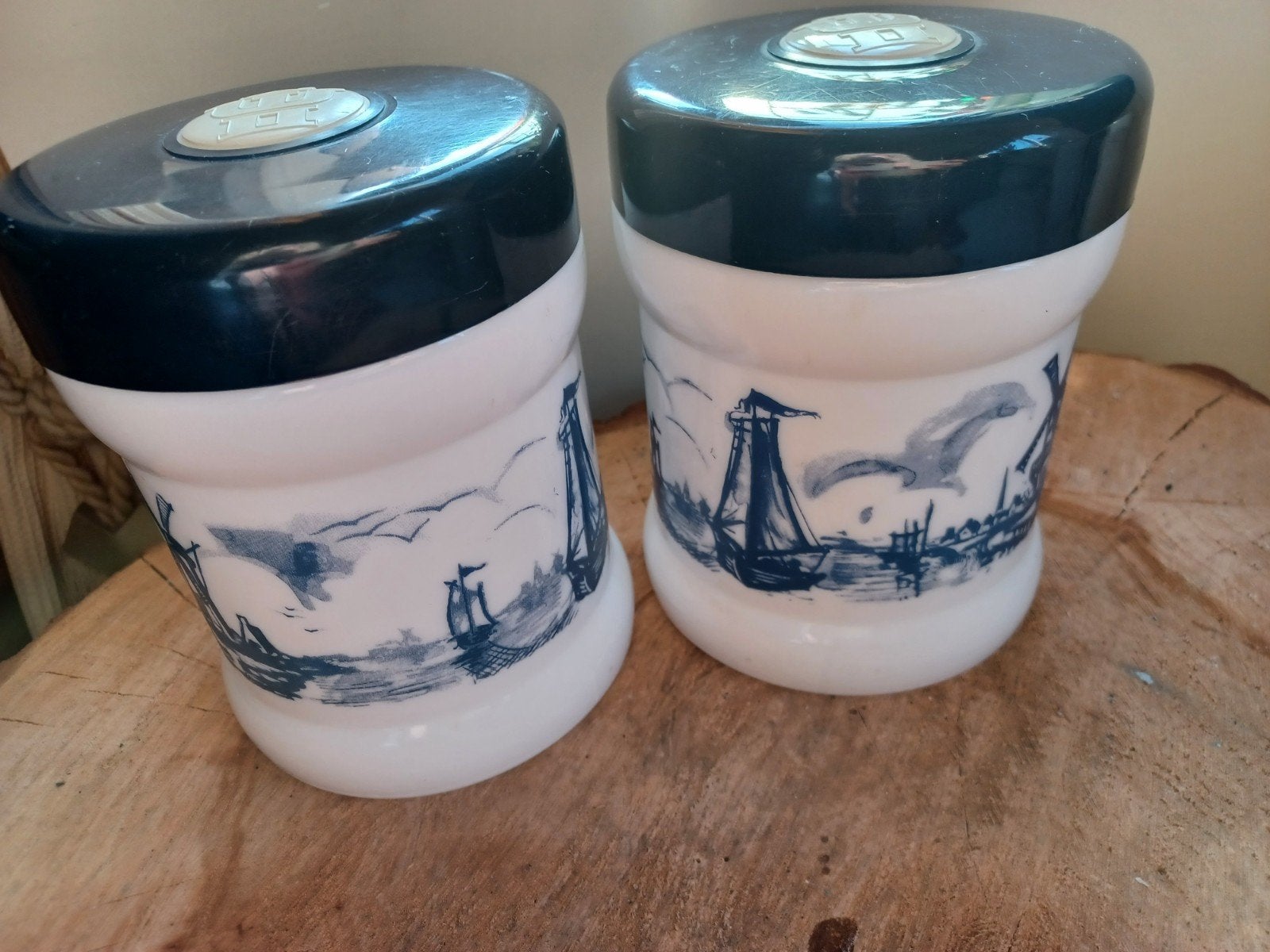 Delfts blauwe voorraadpotten potten, Ophalen of Verzenden
