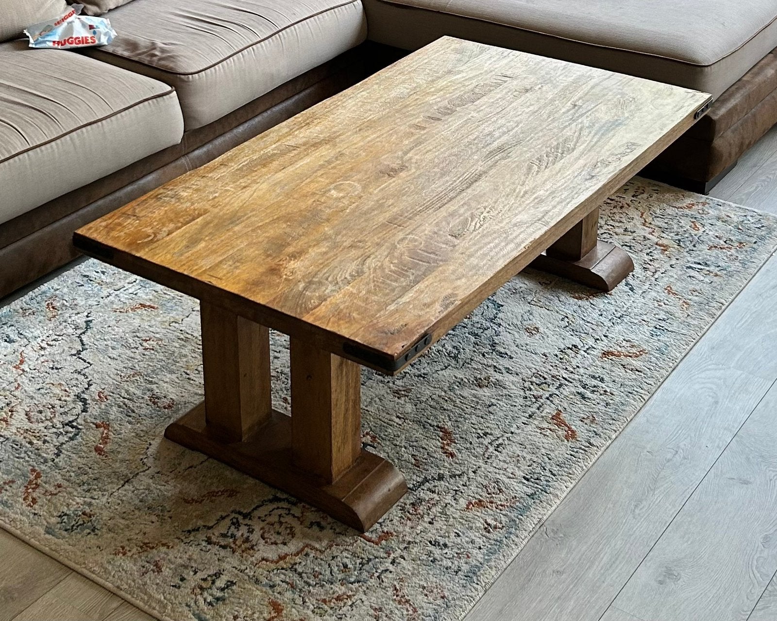 Richmond Interiors salontafel  – massief mangohout, Ophalen, 100 tot 150 cm, 50 tot 100 cm, Zo goed als nieuw