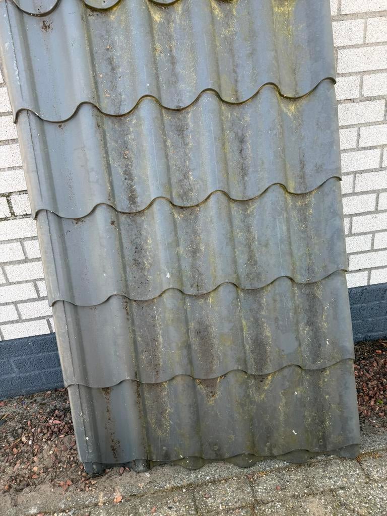 Dakpanplaten gebruik 110x190cm, Doe-het-zelf en Verbouw, Dakpannen en Dakbedekking, Dakplaat of Dakpanplaat, Zwart, Ophalen of Verzenden