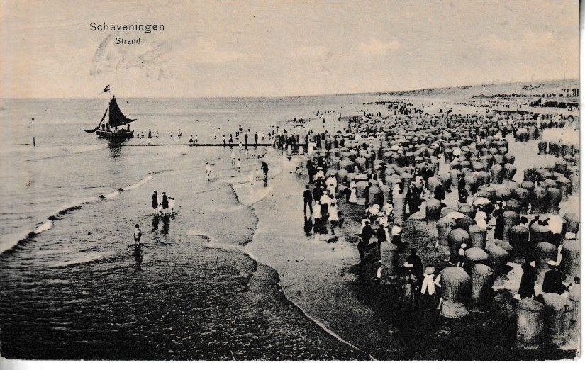 SCHEVENINGEN - STRAND, Ophalen of Verzenden, 1920 tot 1940, Gelopen, Zuid-Holland