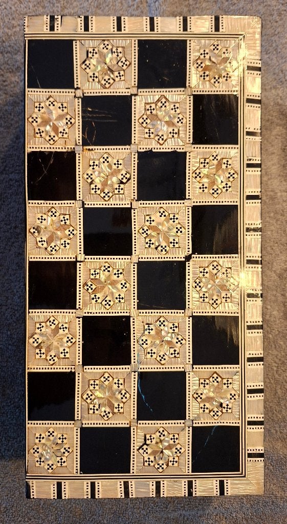 Handgemaakt Syrisch Schaakbord & Backgammon (parelmoer), Ophalen of Verzenden