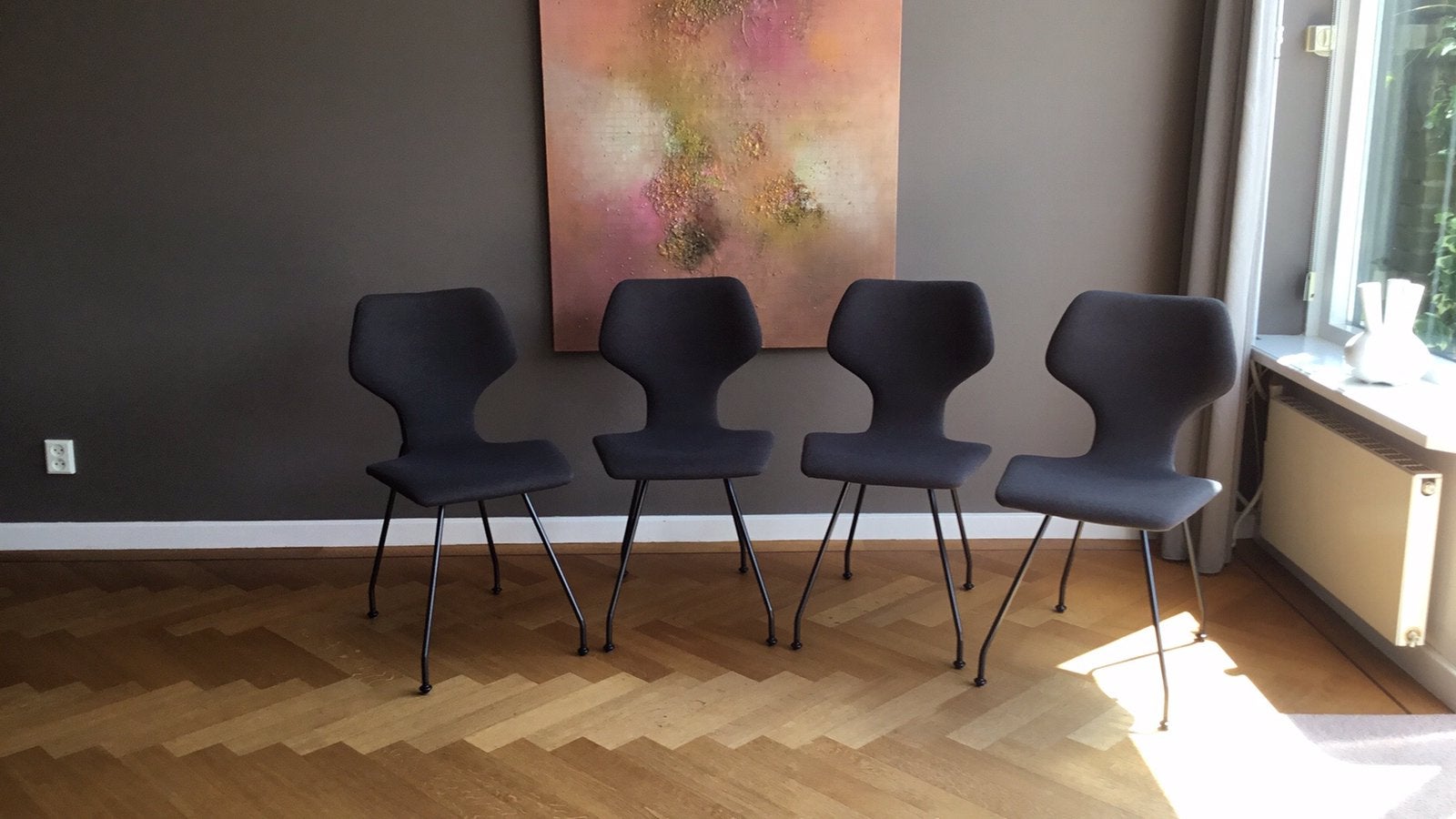 Eetkamerstoelen van Design on Stock, Huis en Inrichting, Stoelen, Ophalen, Gebruikt, Bruin, Vier