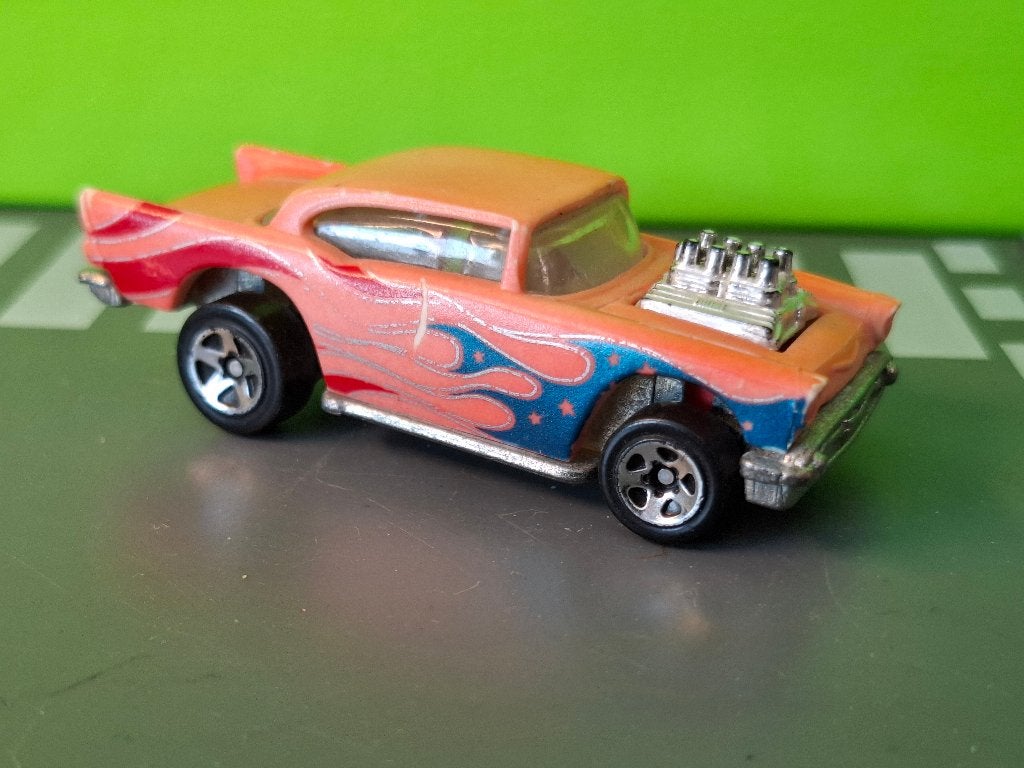 Hotwheels - 1957 Chevrolet Bel Air [roze] 1/60 2, Ophalen of Verzenden, Gebruikt, Auto