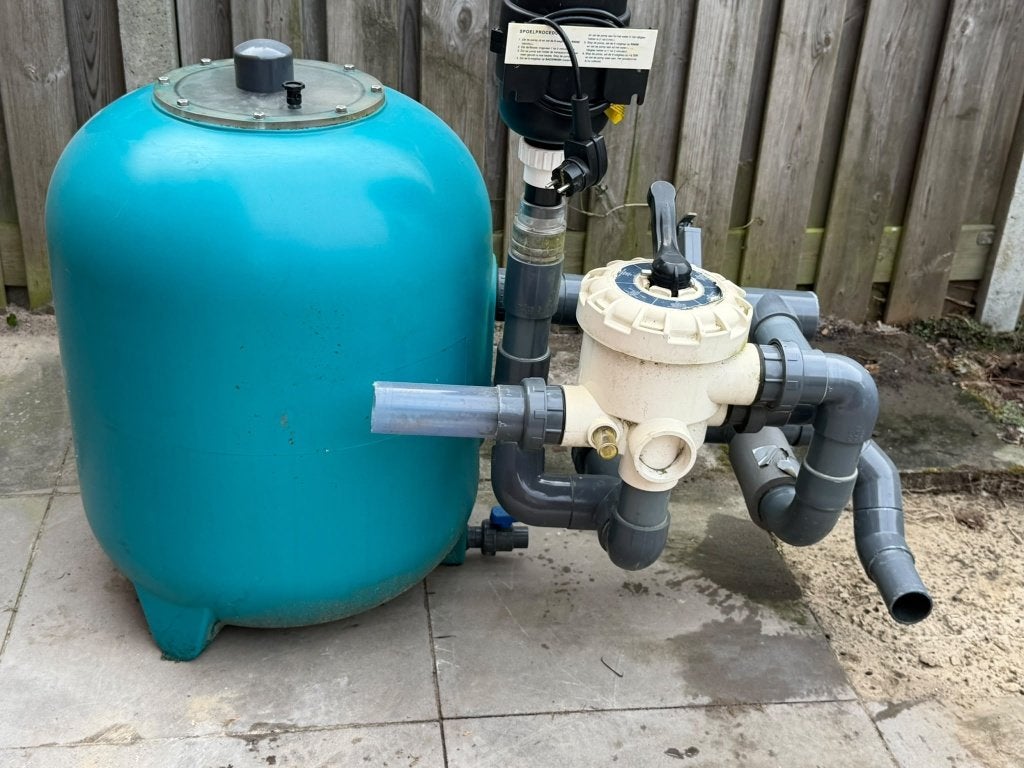 Econobead filter 60, 63 mm + 2" klep incl. Bypass en Blower, Ophalen, Gebruikt, Vijverfilter