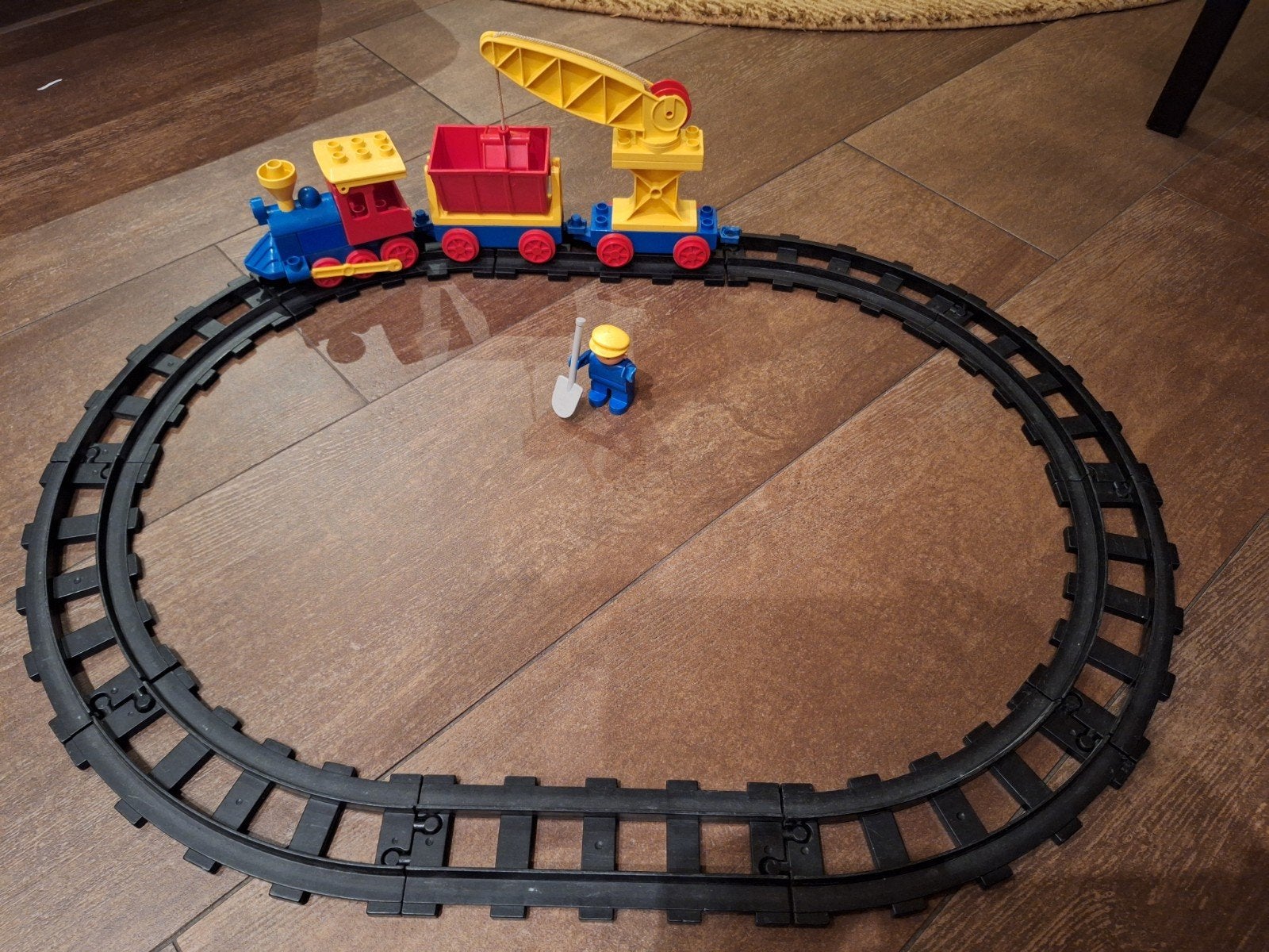 Vintage Duplo Trein met kraan, Ophalen, Gebruikt, Duplo, Complete set