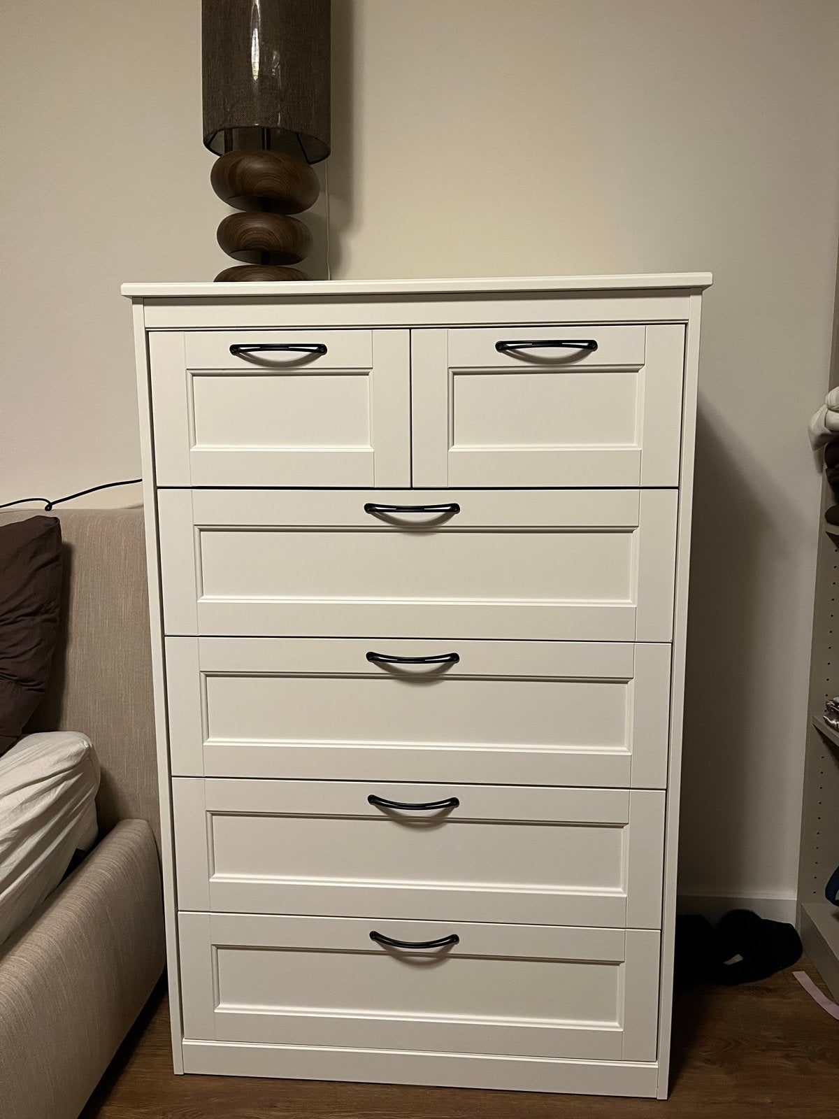 IKEA Songesand Ladekast 6 laden wit, 82x126 cm, Ophalen, Gebruikt, 5 laden of meer, 100 tot 150 cm