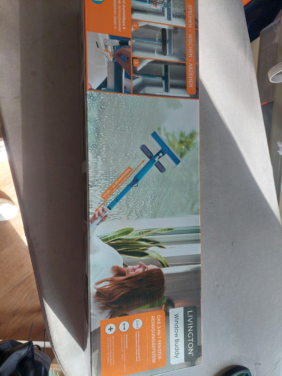 Livington Window Buddy 3-in-1 Raamreinigingssysteem, Ophalen, Raamwisser of Trekker