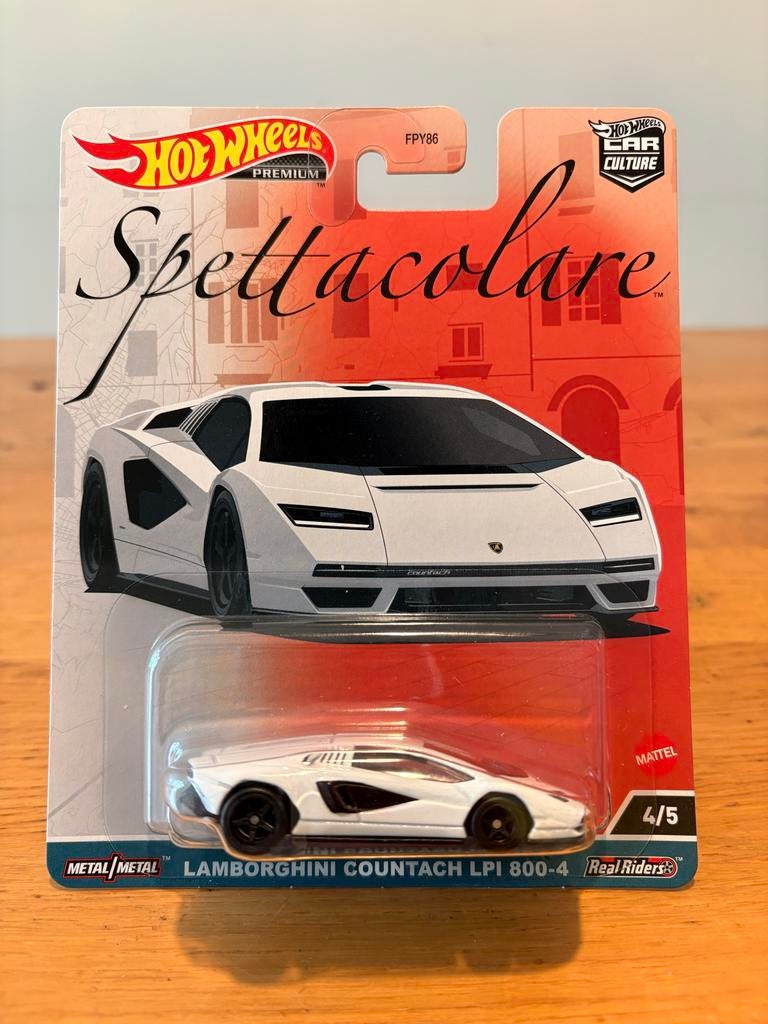 Hot Wheels Premium Lamborghini Countach Spettacolare 4/5, Ophalen, Nieuw