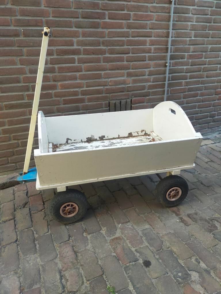 Stevige houten bolderkar - Ideaal voor tuin en strand, Ophalen