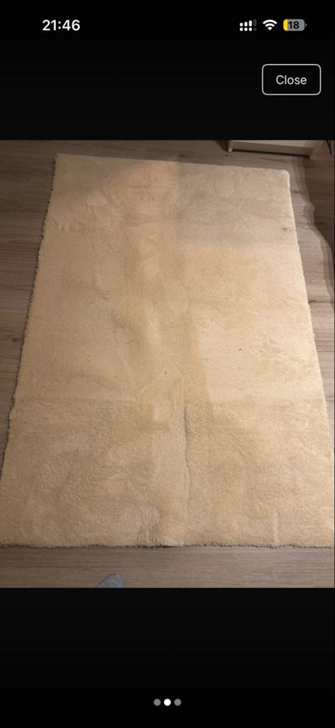 Zacht beige tapijt, 100x150 cm, Gebruikt, 100 tot 150 cm, Beige, Ophalen of Verzenden