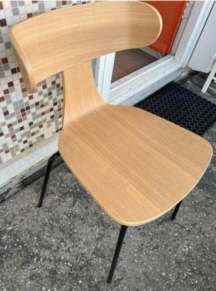 New-2x Be Pure Home HoutenStoel MetalenPoot Naturel priceper, Ophalen, Zo goed als nieuw, Bruin, Eén