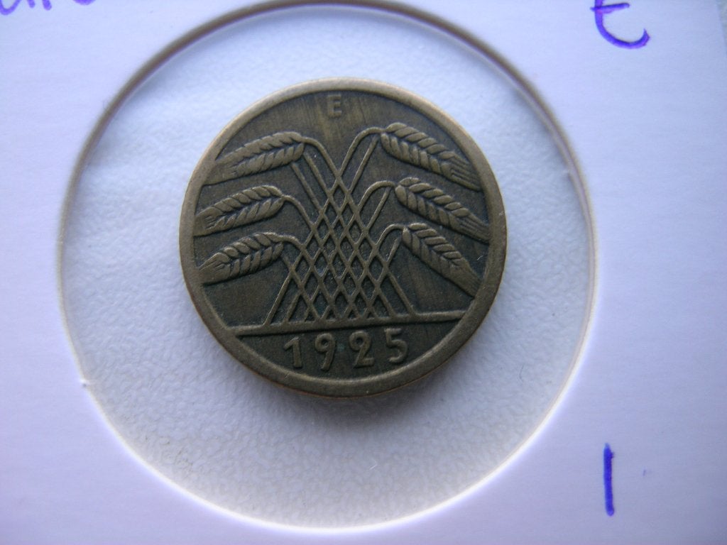 5 Reichspfennig 1925 E Duitsland, Ophalen of Verzenden, Duitsland, Losse munt