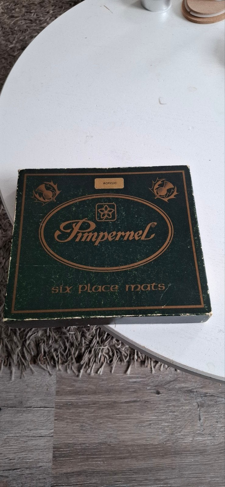 Vintage Pimpernel placemats Edinburgh, 6 stuks, Vintage, Gebruikt, Meerkleurig, Ophalen of Verzenden