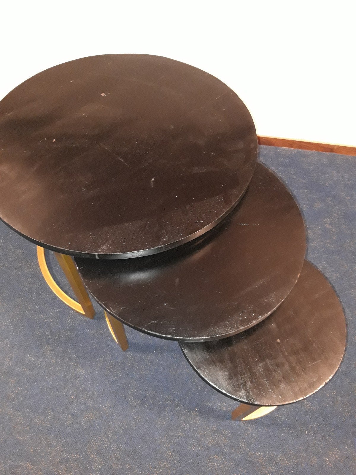 salontafel 3delig kiki goud industrieel, Huis en Inrichting, Ophalen, Minder dan 45 cm, Minder dan 55 cm, Metaal of Aluminium