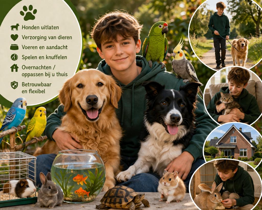 Dierenliefhebber helpt met uw huisdieren, Ophalen of Verzenden, Honden
