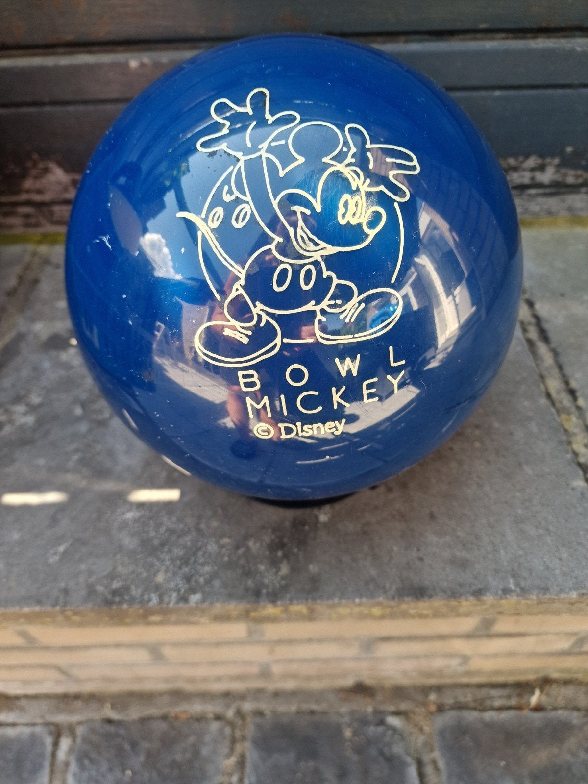 Brunswick Bowl Mickey Bowlingbal - Blauw, Sport en Fitness, Biljarten en Poolen, Ophalen, Gebruikt, Overige typen