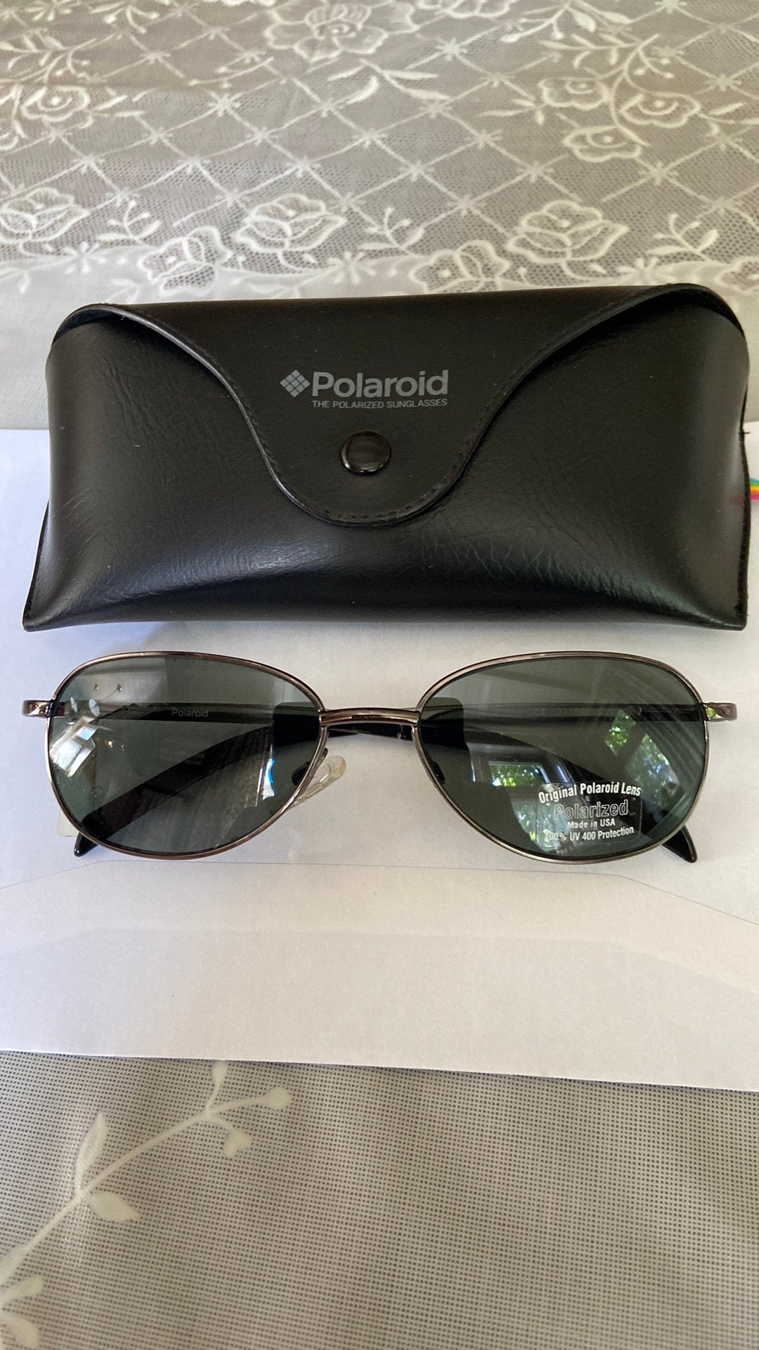 Zonnebril polaroid met polariserende glazen nieuw., Overige merken, Zonnebril, Zwart, Nieuw