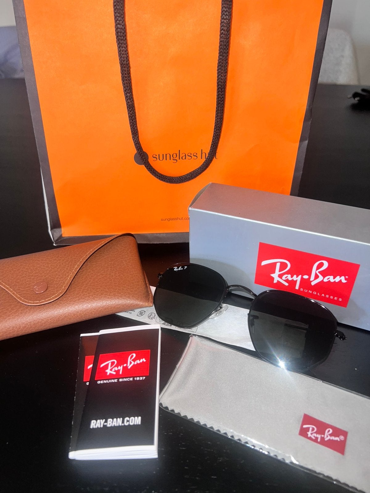 Ray Ban Hexagonal Nieuw, Zonnebril, Zwart, Nieuw, Ophalen of Verzenden