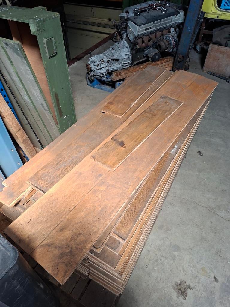 Eiken planken - Gebruikt, Doe-het-zelf en Verbouw, Hout en Planken, Gebruikt, Plank, Eiken, 200 tot 250 cm, 25 tot 50 mm, Ophalen of Verzenden