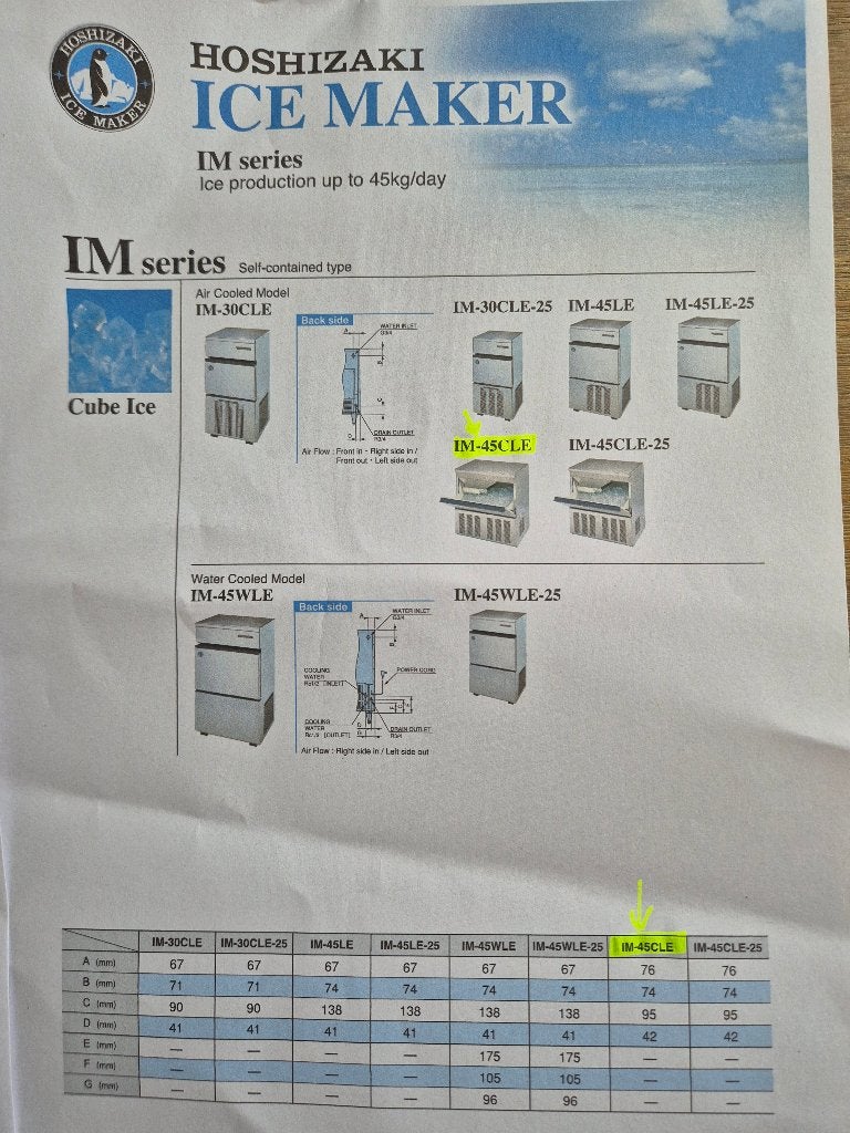 Hoshizaki ijsklonten machine, Ophalen of Verzenden, Gebruikt, Koelen en Vriezen