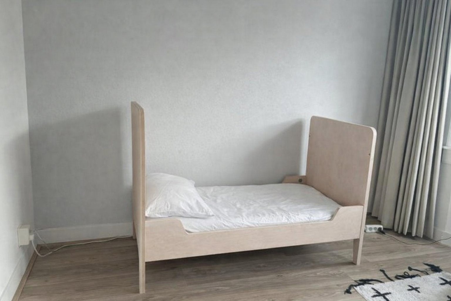 Kidsmill ledikant en peuterbed in één, incl Aerosleep matras, Ophalen, 70 tot 85 cm, 140 tot 160 cm, Zo goed als nieuw