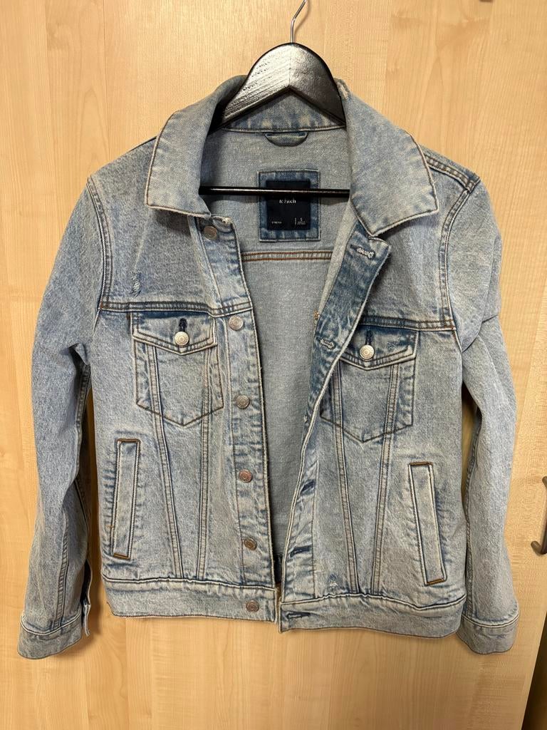 Abercrombie & Fitch spijkerjasje maat S, Ophalen of Verzenden, Zo goed als nieuw, Maat 36 (S), Blauw