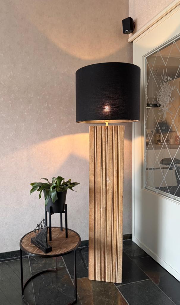 Staande lamp, Ophalen, Zo goed als nieuw, Hout, 150 tot 200 cm