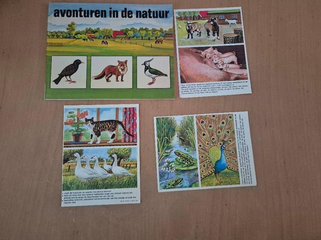 Coberco plaatjes album Avonturen in de Natuur (compleet), Hobby en Vrije tijd, Ophalen of Verzenden, Zo goed als nieuw, Meerdere plaatjes