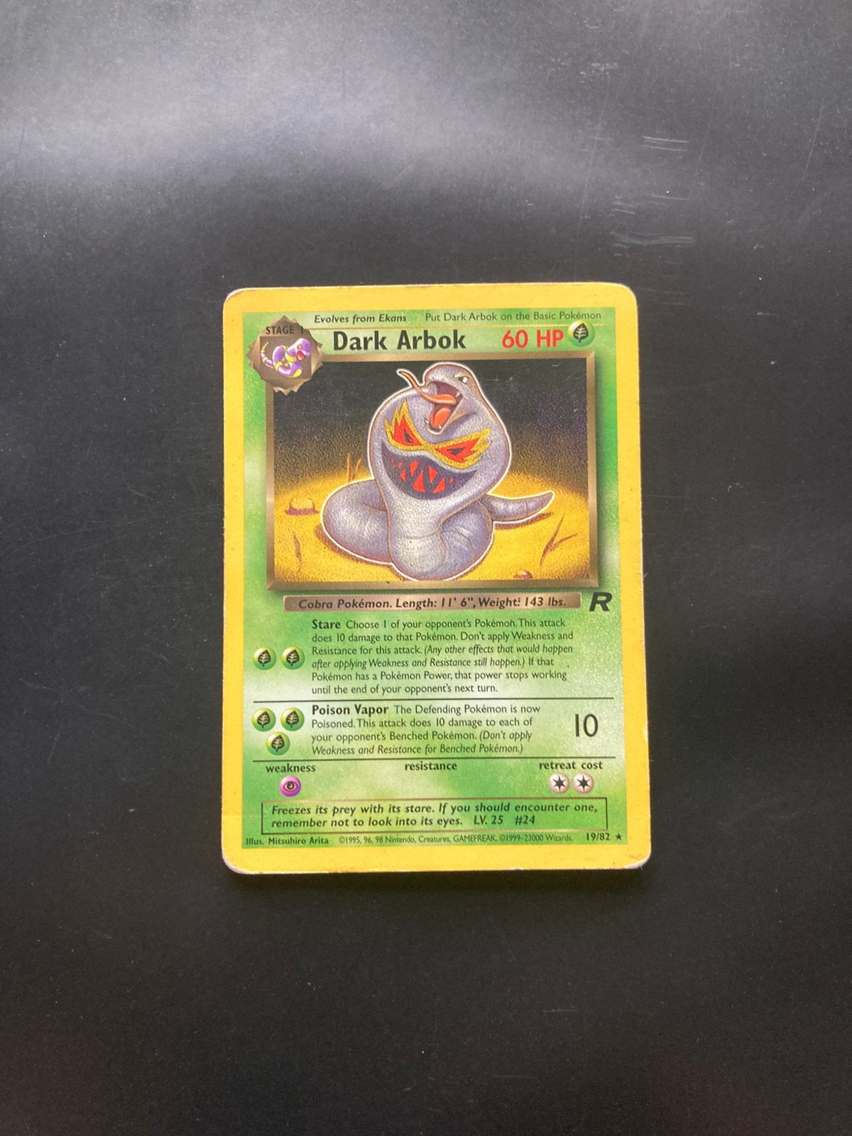 Pokemon kaart Dark Arbok, Hobby en Vrije tijd, Verzamelkaartspellen | Pokémon, Ophalen of Verzenden, Zo goed als nieuw