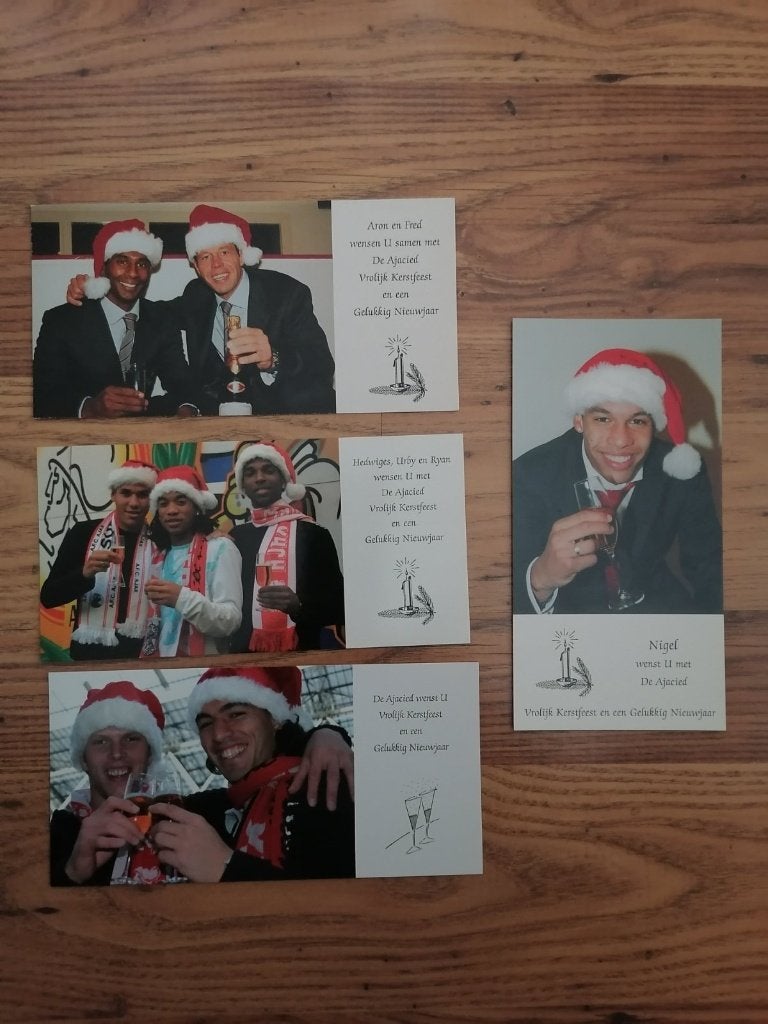 4x Spelerskaarten Ajax Kerskaarten, Verzamelen, Verzenden, Nieuw, Ajax, Spelerskaart