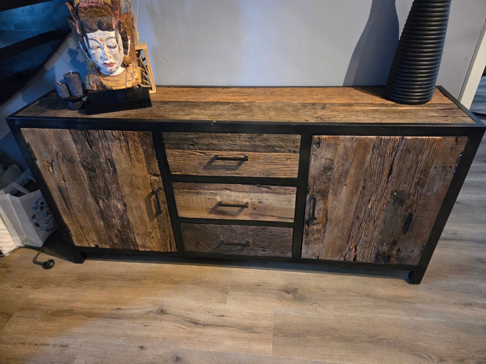 dressoir wagonhout, Ophalen, Gebruikt, 150 tot 200 cm, Minder dan 100 cm