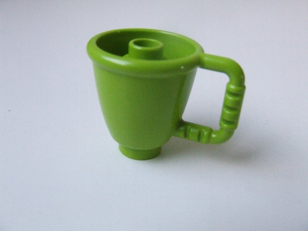 Lime Duplo beker met handvat en nopje aan de binnenkant, Ophalen of Verzenden, Zo goed als nieuw, Accessoire, Duplo