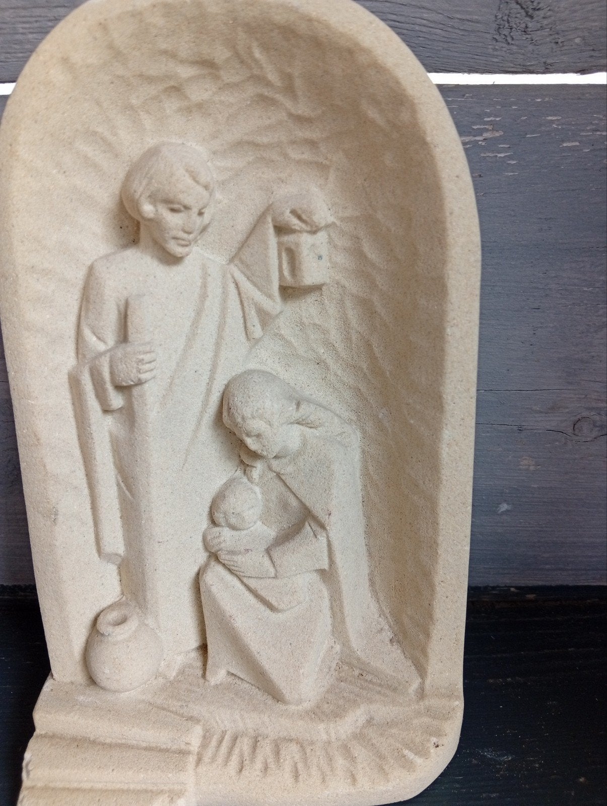 Kerststal beeldje - Jozef, Maria en Jezus, Antiek en Kunst, Antiek | Religie, Ophalen of Verzenden