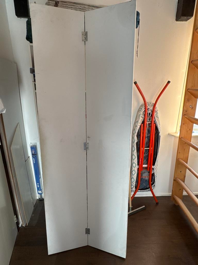 Witte vouwdeur, ideaal als ruimtebespaarder, Gebruikt, Minder dan 80 cm, Binnendeur, Ophalen of Verzenden