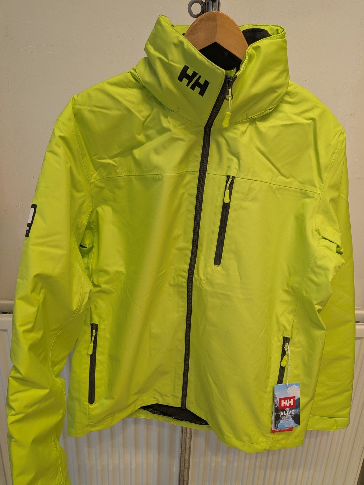 Helly Hansen Crew Hooded Midlayer Jacket 2 - Luminous Green, Maat 52/54 (L), Helly Hansen, Nieuw, Ophalen of Verzenden