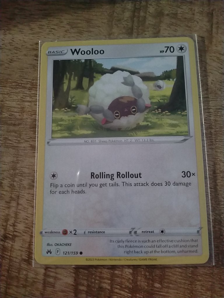 Pokemon Crown Zenith , Wooloo , 121/159, Verzenden, Zo goed als nieuw, Losse kaart