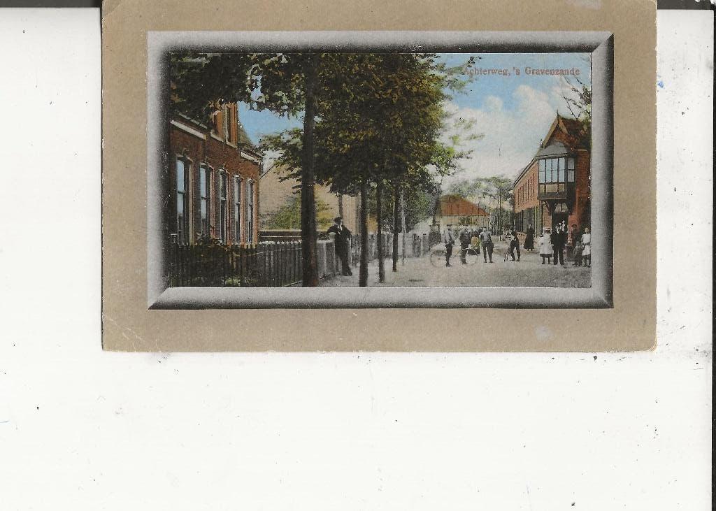 s Gravenzande Achterweg 1920, Ophalen of Verzenden, Voor 1920, Gelopen, Zuid-Holland