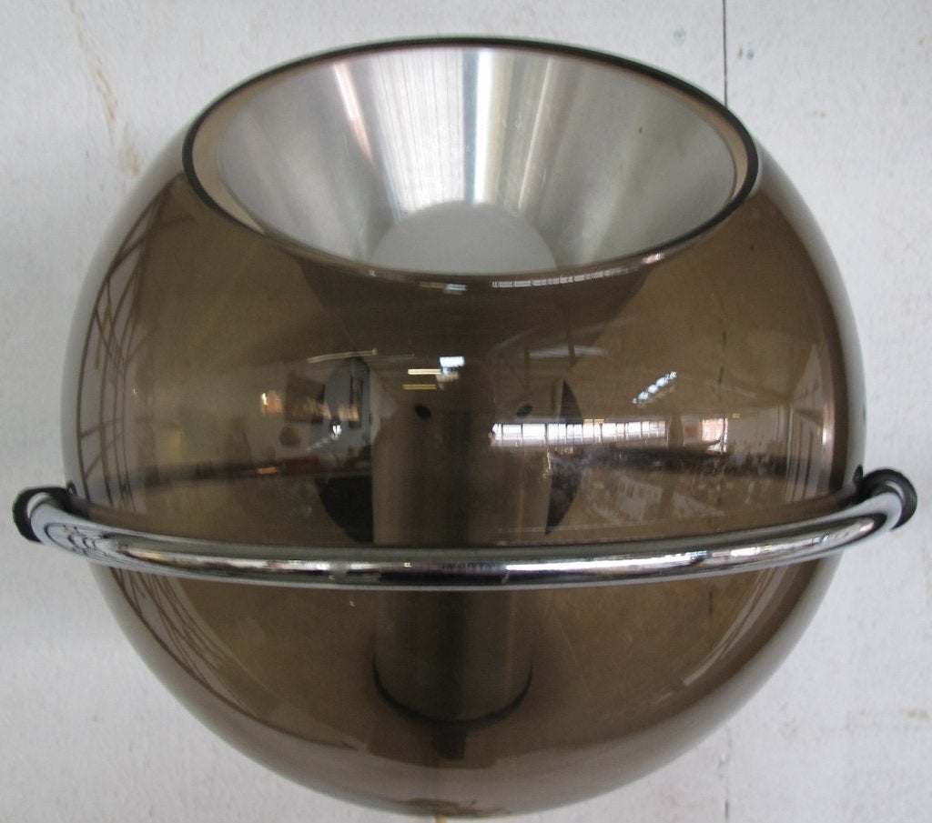 Iconische Raak Globe wandlamp van Frank Ligtelijn jaren '60., Ophalen, Gebruikt, Bruin, E27 (groot)