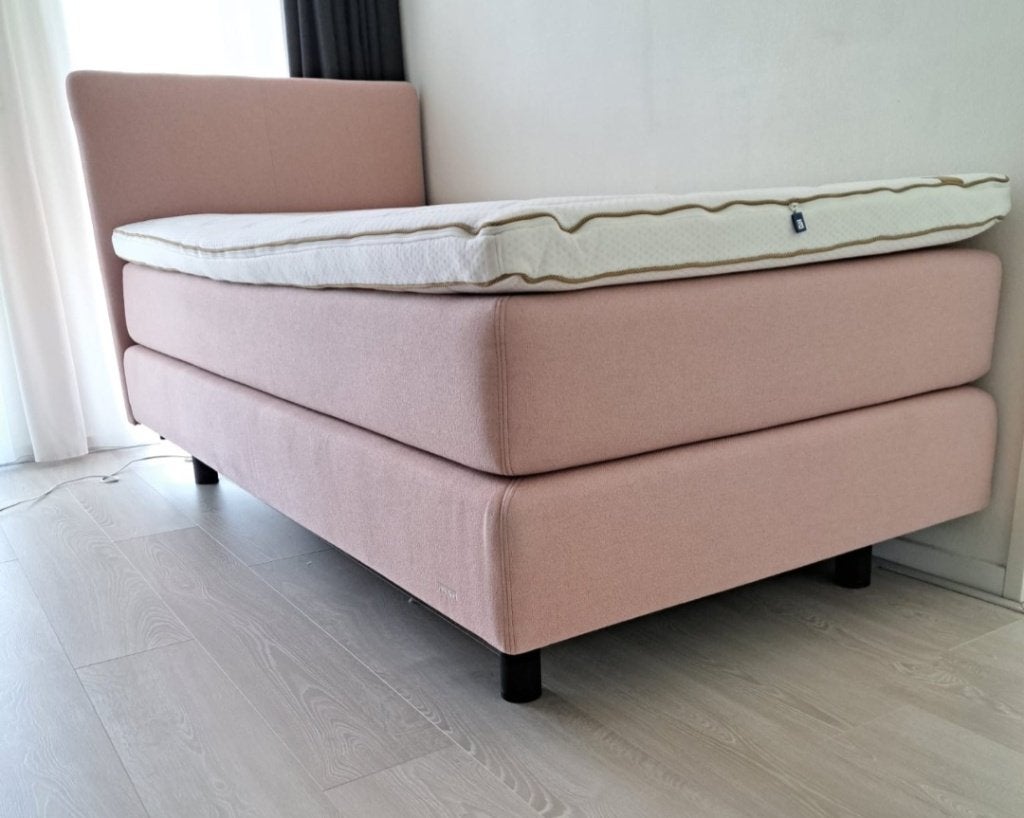 Bed boxspring, Ophalen, 100 cm, Eenpersoons, Zo goed als nieuw