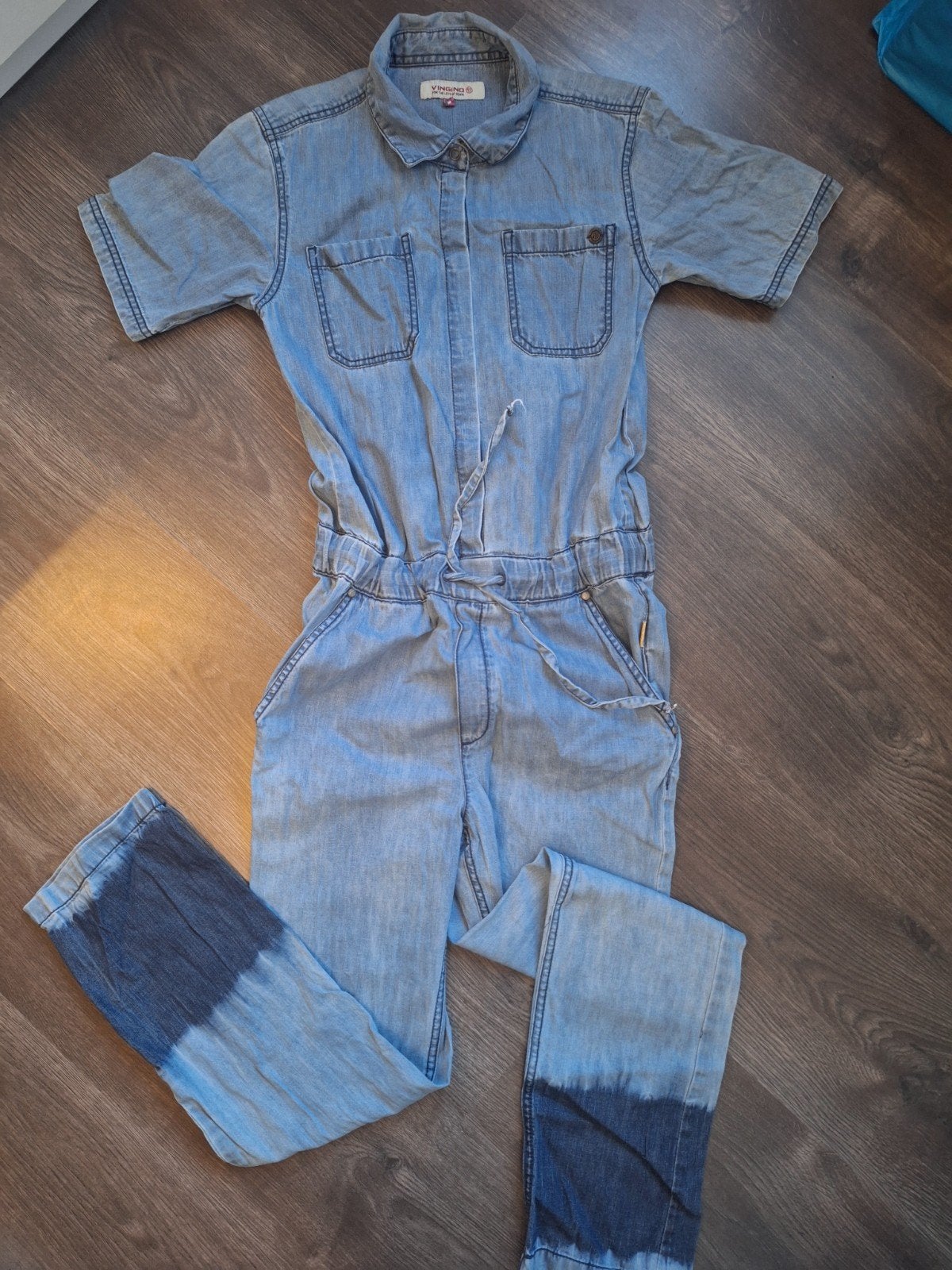 Vingino jumpsuit/spijkerpak, Ophalen of Verzenden, Zo goed als nieuw, Vingino, Meisje