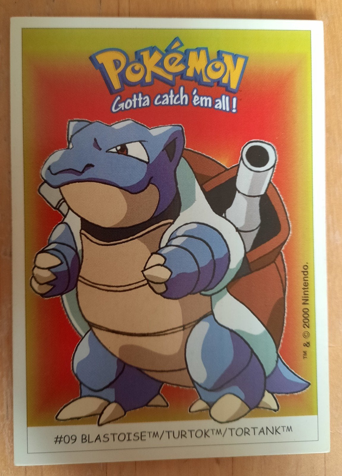 Pokémon Blastoise Sticker Dunkin Boomer #09 (2000), Hobby en Vrije tijd, Verzamelkaartspellen | Pokémon, Ophalen of Verzenden