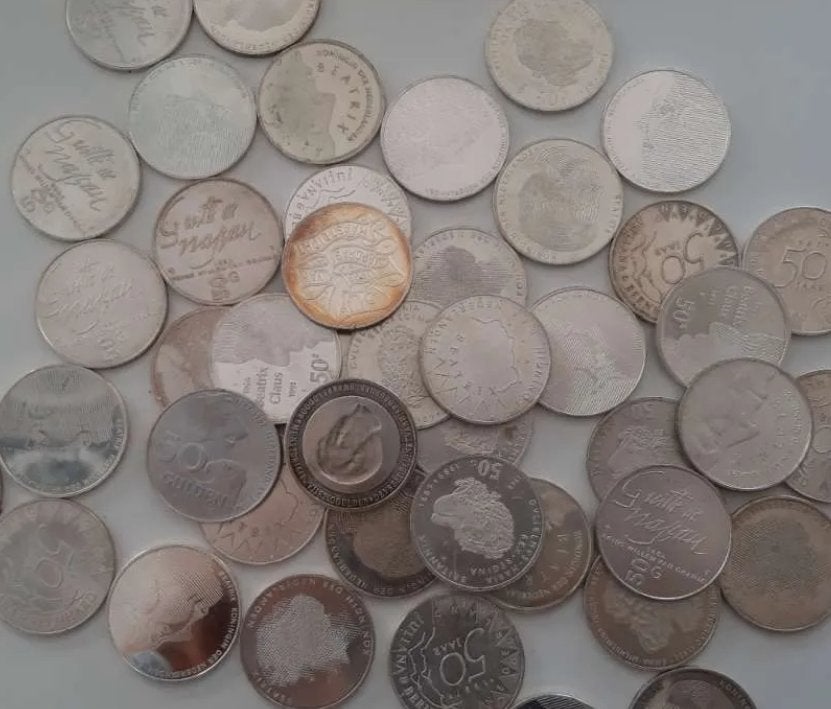 Nederland ruime kilo zilveren 50 guldenmunten, Ophalen of Verzenden, Zilver