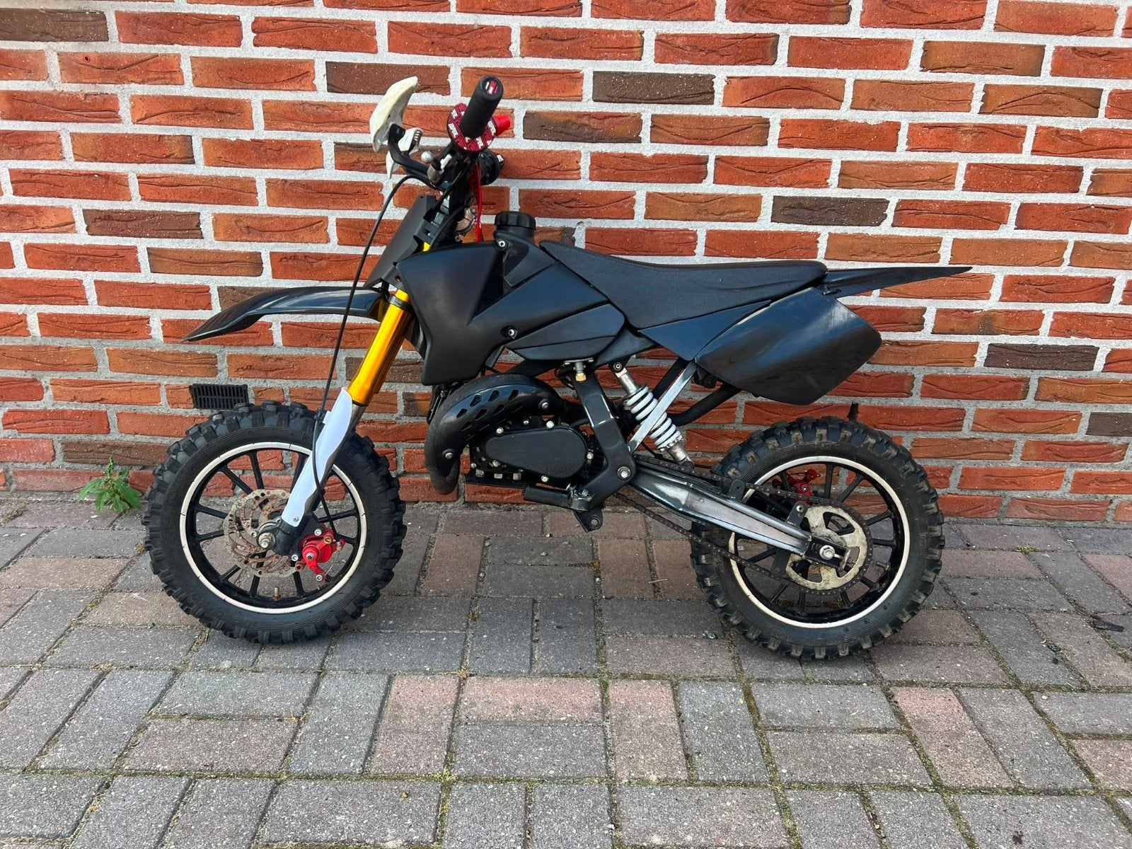 Stoere Zwarte Pitbike - Perfect voor Off-road Plezier 50CC, Fietsen en Brommers, Minibikes, Midibikes en Pitbikes, Gebruikt, Onbekend