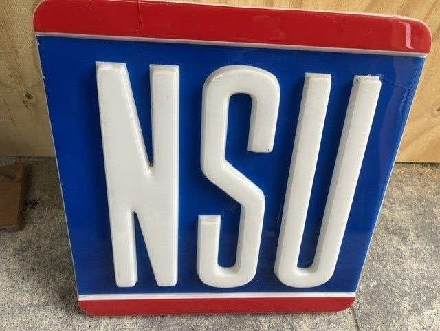 NSU lichtbak (ongeveer 40 x 45 cm), Ophalen of Verzenden, Gebruikt