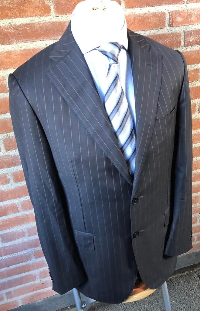 Corneliani mod Leader Super 150’S Bruin colbert Mt 50, Ophalen of Verzenden, Zo goed als nieuw, Maat 48/50 (M), Grijs