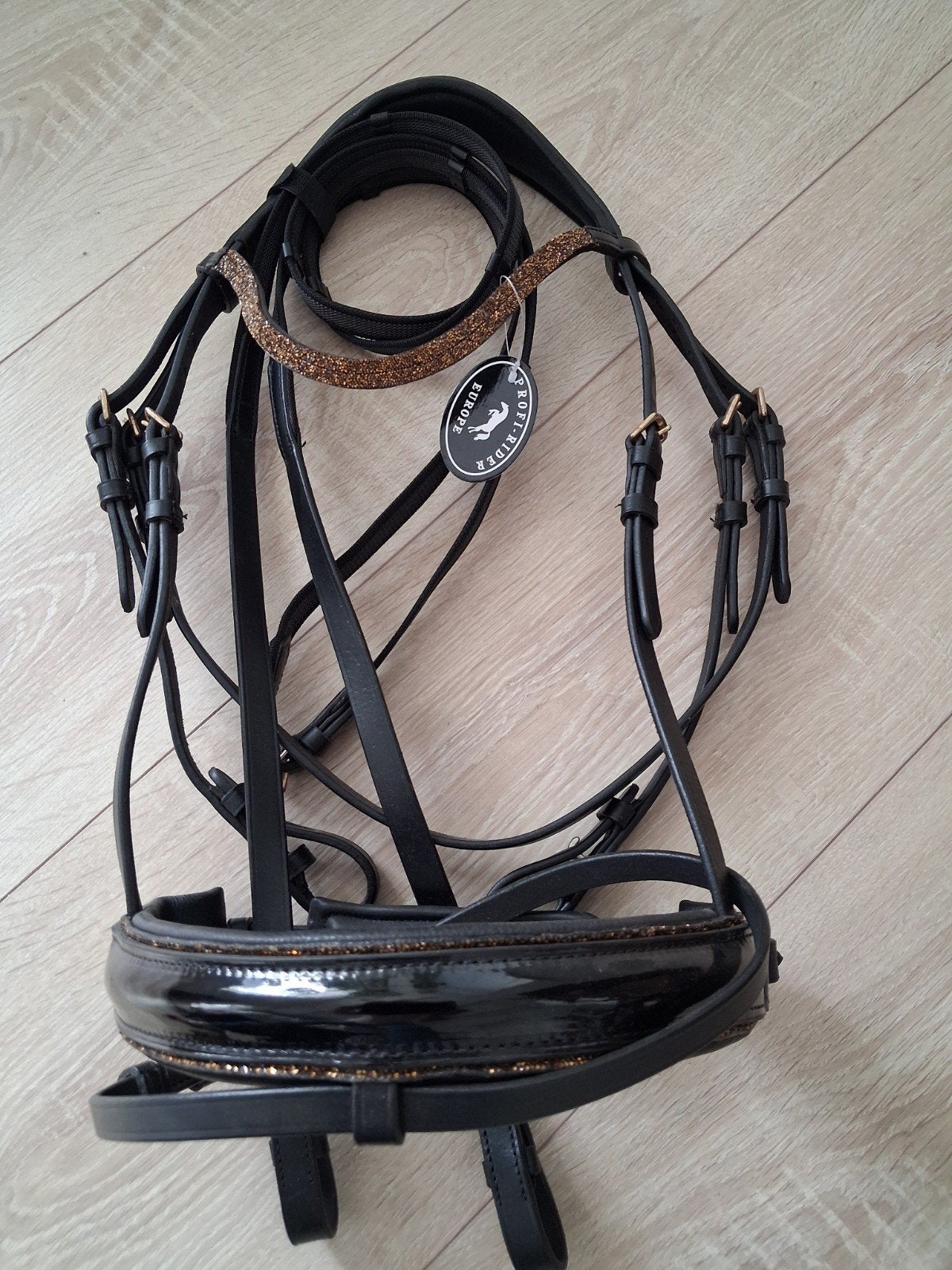 Nwe Profi-Rider hoofdstel met anatomisch kopstuk, maat full, Hoofdstel, Nieuw, Ophalen of Verzenden, Zwart